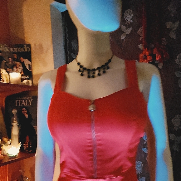 ❤ Flawless VINTAGE VERSACE' ❤  Silky Red Dress❤ - Picture 3 of 9
